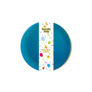 Assiette plastique - semi-transparent coloré - 4 pièces -20cm