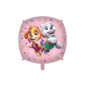 Ballon en aluminium - Pat'Patrouille - Paw Patrol - Skye et Everest fleure - 46cm