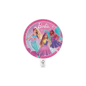 Assiette en carton - Barbie Fantaisie - 8 pièces - 23cm