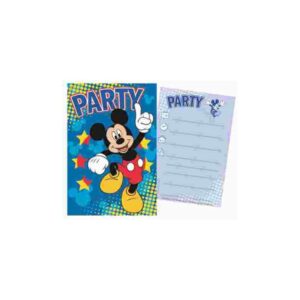 Carte d'invitation - Disney Mickey - 5 pièces
