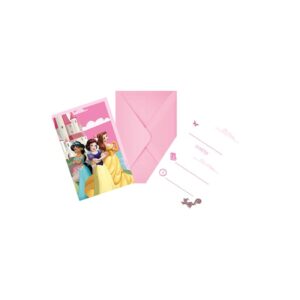 Carte d'invitation - Disney Princesses - 6 pièces