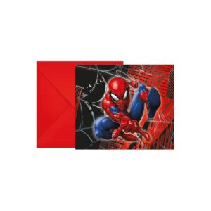 Carte d'invitation - Spiderman World of Webs - 6 pièces