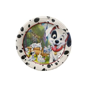 Assiette en carton - Disney 101 Dalmatians - 8 pièces - 23cm