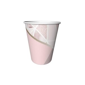 Gobelets en carton - Rose Chic - 6 pièces - 250ml