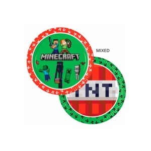 Assiette en carton - Minecraft - 8 pièces - 23cm