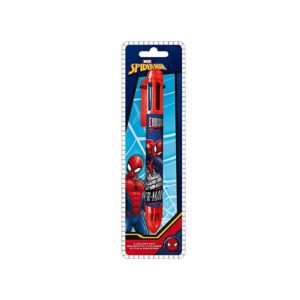 Stylo 6 couleurs Spiderman Wall - 6x21cm