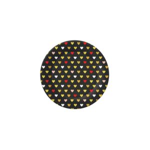 Assiette en carton - XOXO noir - 6 pièces - 18cm