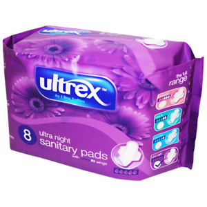 Serviettes Hygiéniques Ultrex Nuit (8 unités)