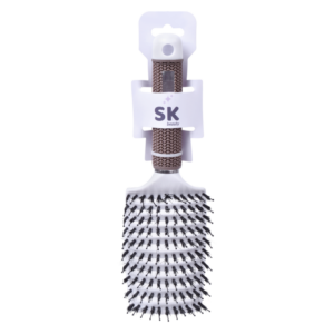Brosse à Cheveux Démêlante - taille 24,8 x 7,3cm - blanche