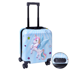 Valise pour Enfant Licorne bleue - Taille  23 x 46 x 35cm