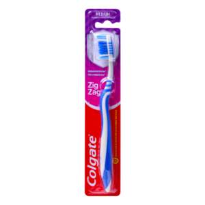 Brosse à dents Medium Colgate Zig Zag - bleue