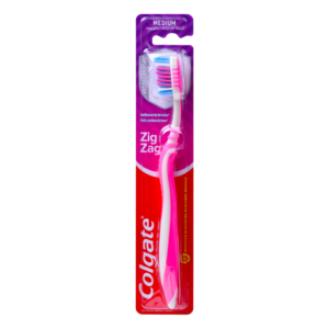 Brosse à dents Medium Colgate Zig Zag - rose