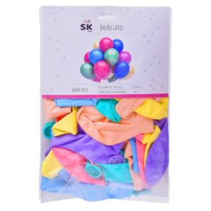 Ballons anniversaire multicolore pastel - lot de 50pcs - 30cm