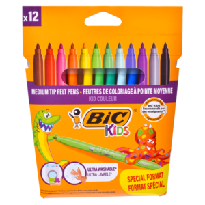 Feutres de Coloriage BIC Kids (Pochette de 12 couleurs)