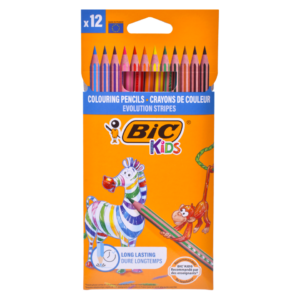 Crayons de Couleur BIC Kids (Pochette de 12 couleurs)