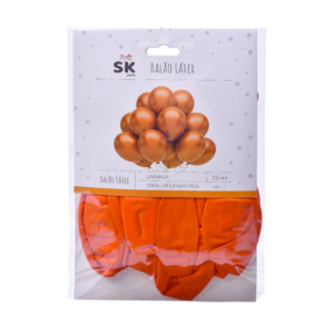 Ballons anniversaire - orange - lot de 12pcs - 30cm