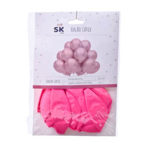 Ballons anniversaire - rose pastel - lot de 12pcs - 30cm