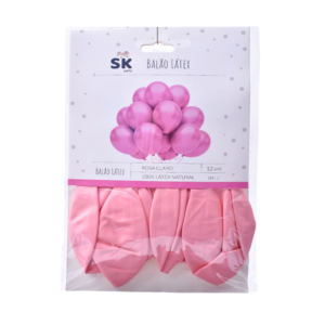 Ballons anniversaire - rose bébé - lot de 12pcs - 30cm
