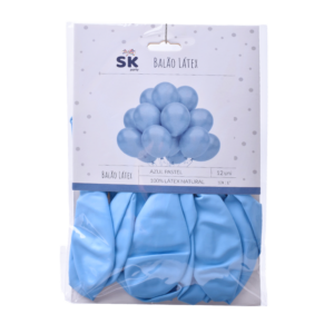 Ballons anniversaire - bleu bébé - lot de 12pcs - 30cm