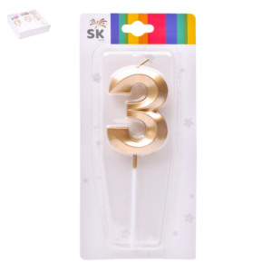 x_Bougie d'Anniversaire n°3 - dorée