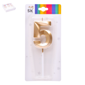 x_Bougie d'Anniversaire n°5 - dorée