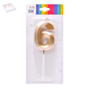 x_Bougie d'Anniversaire n°6 - dorée