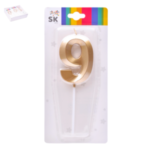 x_Bougie d'Anniversaire n°9 - dorée