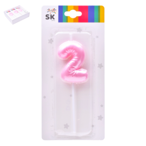 x_Bougie d'Anniversaire n°2 - rose