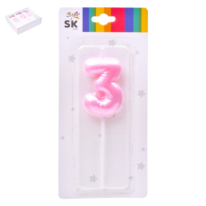 x_Bougie d'Anniversaire n°3 - rose
