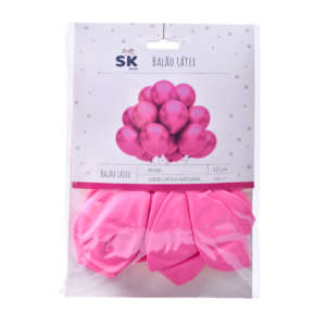 Ballons anniversaire - rose - lot de 12pcs - 30cm
