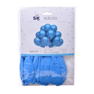 Ballons anniversaire - bleu clair - lot de 12pcs - 30cm