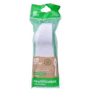 Cuillère plastique réutilisable 16,5cm 20 unités
